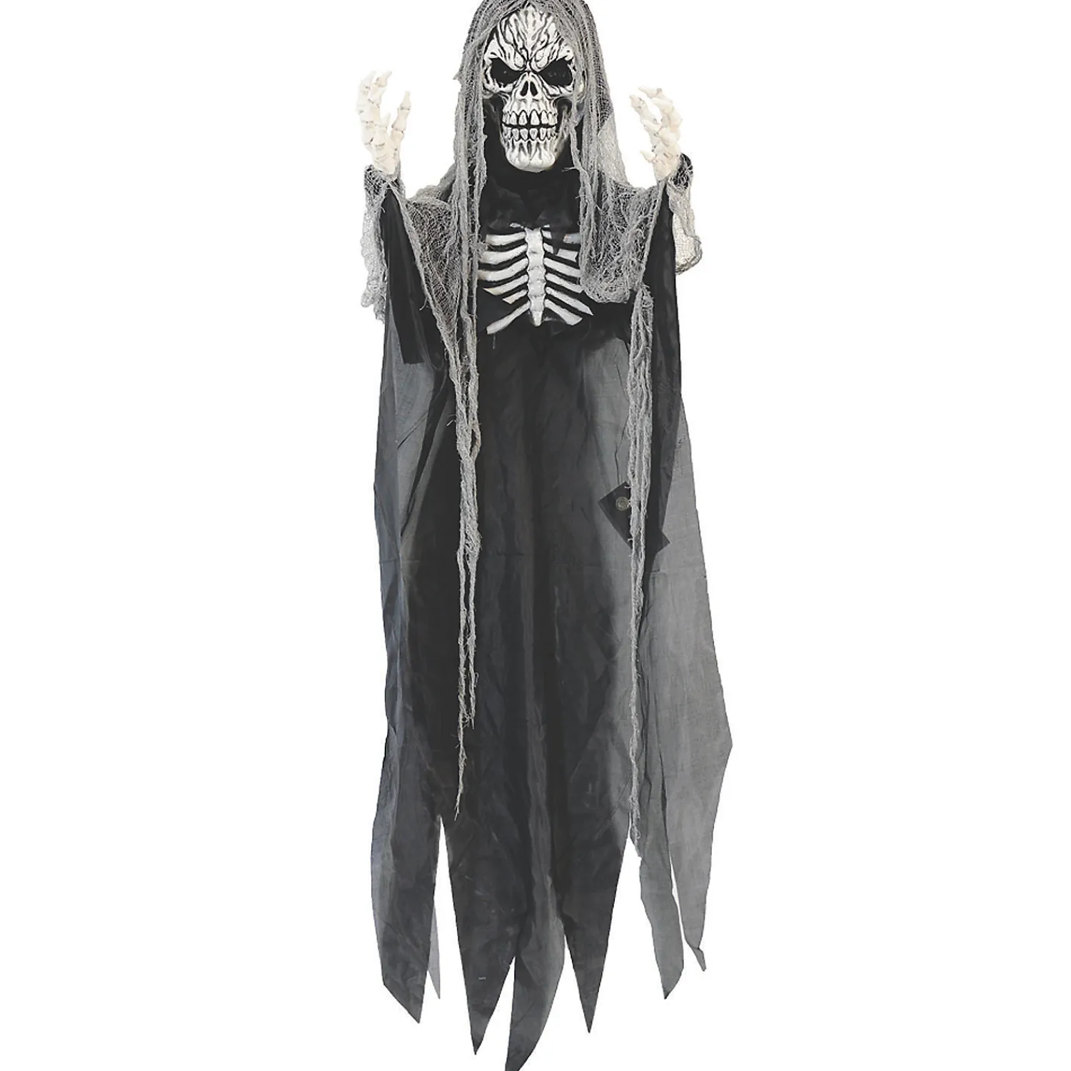 lightup_hanging_skeleton_0.webp 6' Lightup Hanging Skeleton Reaper Halloween Decoration<Oriental Trading Best