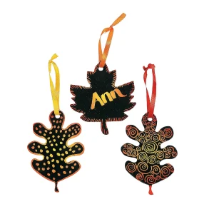 Magic Color Scratch Black Fall Leaves - 24 Pc.<Oriental Trading Discount