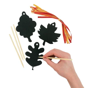 Magic Color Scratch Black Fall Leaves - 24 Pc.<Oriental Trading Discount