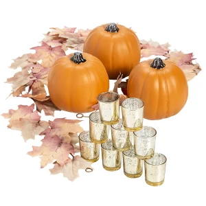 Maple Leaves & Pumpkins Wedding Centerpiece Kit - 16 Pc.<Oriental Trading Store