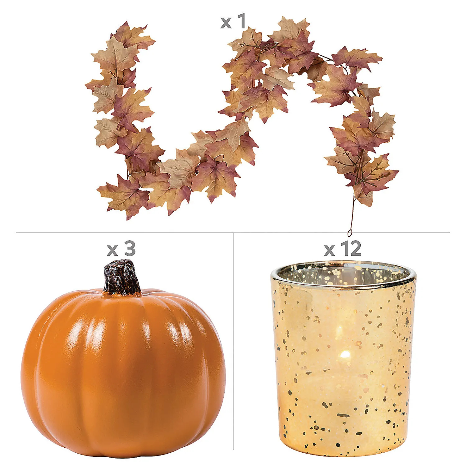 maple_leaves__pumpkins_we_1.webp Maple Leaves & Pumpkins Wedding Centerpiece Kit - 16 Pc.<Oriental Trading Store