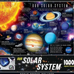 Oriental Trading Puzzles*Masterpieces 1000 Piece Jigsaw Puzzle For Adults, Family, Or Kids - Nasa Solar System - 19.25" X 26.75"