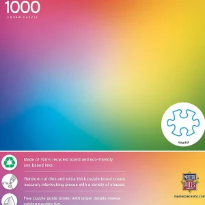Oriental Trading Puzzles*Masterpieces 1000 Piece Jigsaw Puzzle For Adults, Family, Or Kids - Rainbow Gradient - 19.25