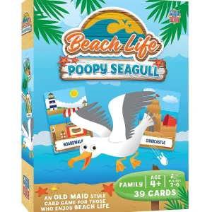 Oriental Trading Games*Masterpieces Licensed Kids Games - Beach Life - Seagull Poop Card Game For Kids & Family