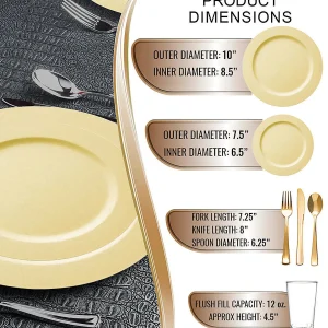 Matte Bright Yellow Round Disposable Plastic Dinnerware Value Set (20 Settings)<Oriental Trading Flash Sale
