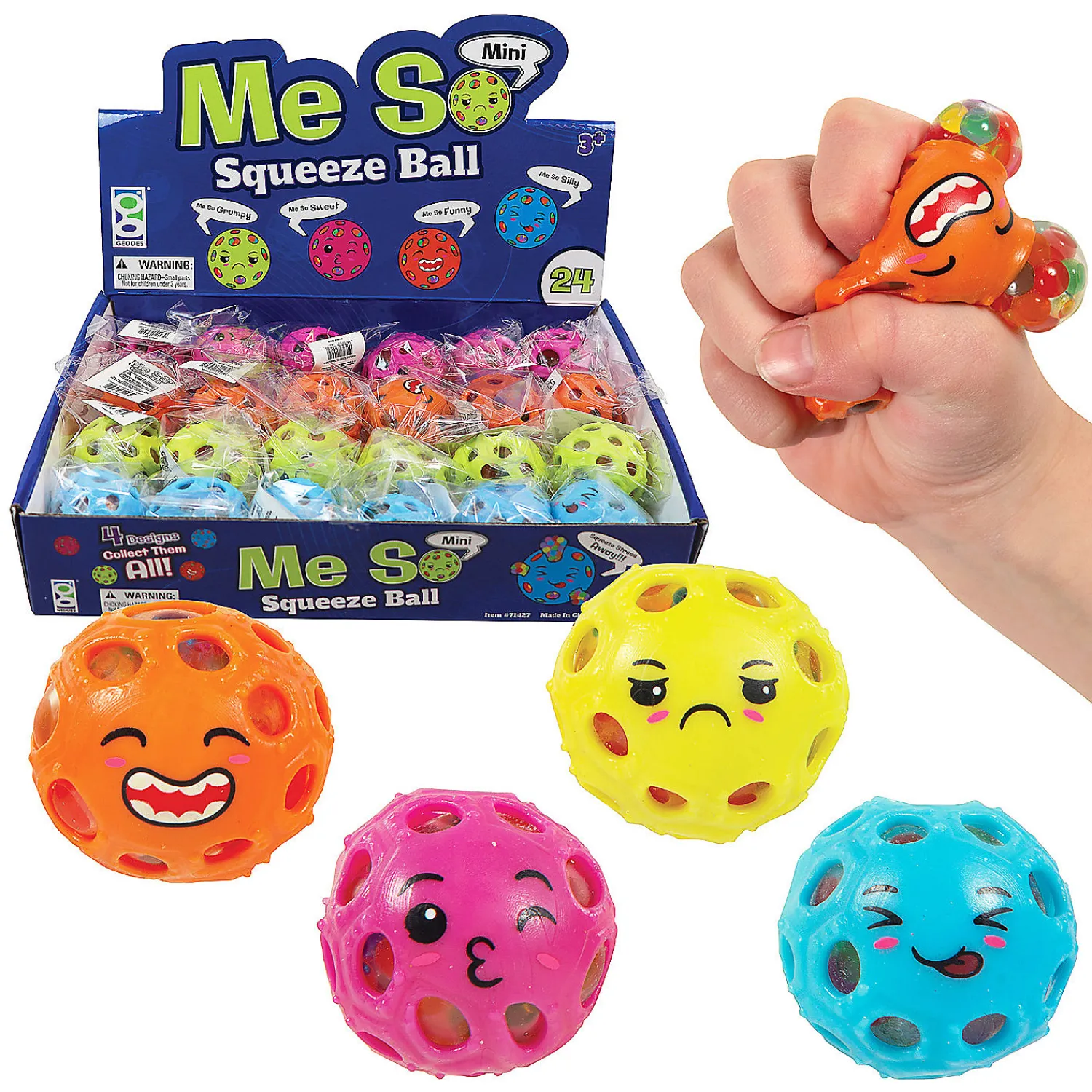 me_so_mini_squeeze_balls__0.webp Oriental Trading Putty & Squishy Toys*Me So Mini Squeeze Balls - 24 Pc.