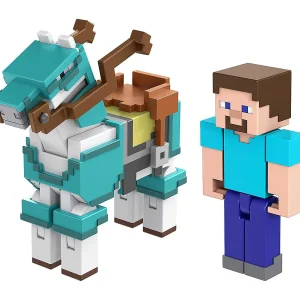 Oriental Trading Character Toys*Minecraft 3.25-Inch Steve And Armored Horse Action Figure 2-Pack