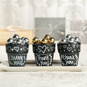 Mini Ceramic Chalkboard Flower Pots - 12 Pc.<Oriental Trading Discount