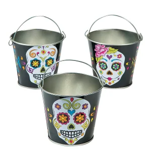 Mini Neon Day Of The Dead Pails - 12 Pc.<Oriental Trading Shop
