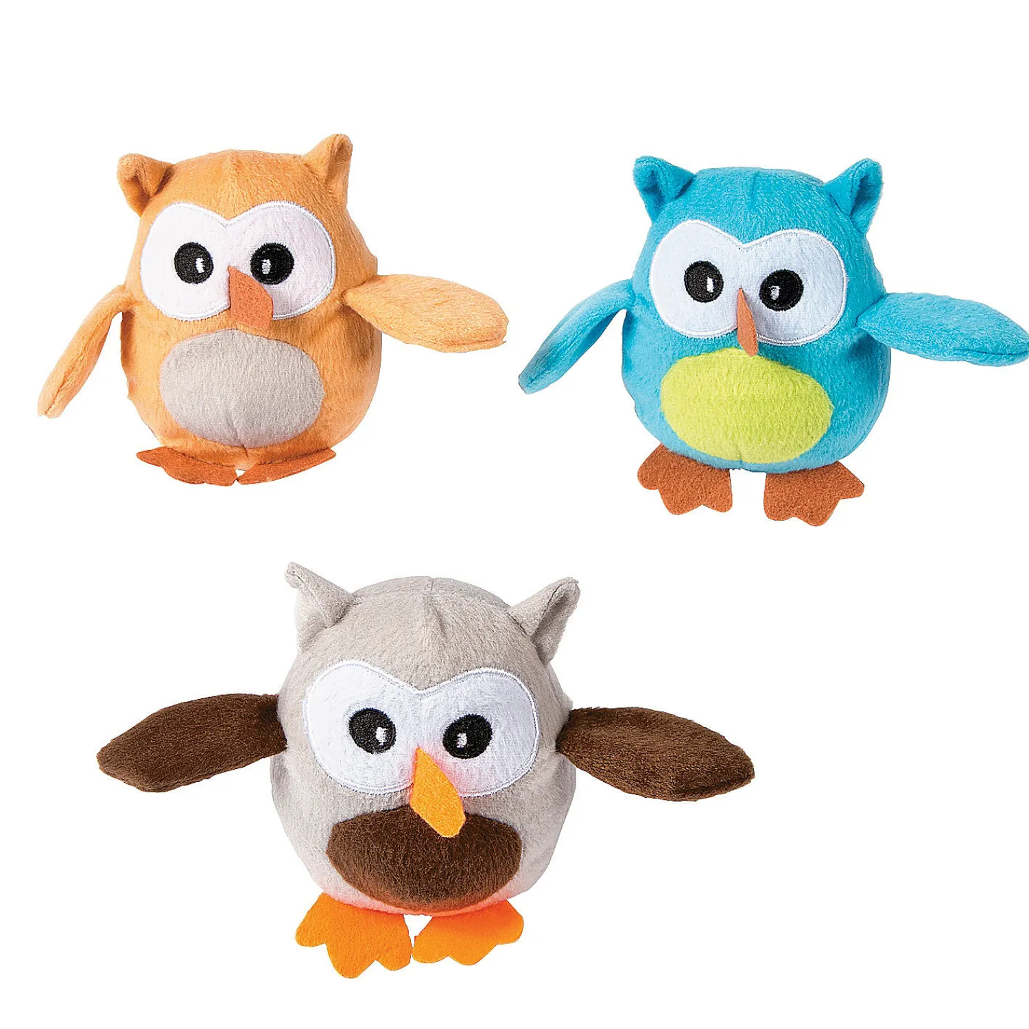 mini_plump_stuffed_owls___0.webp Oriental Trading Stuffed Animals & Plush Toys*Mini Plump Stuffed Owls - 12 Pc.