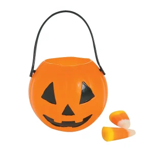 Mini Pumpkin Bpa-Free Plastic Candy Buckets - 12 Pc.<Oriental Trading Best