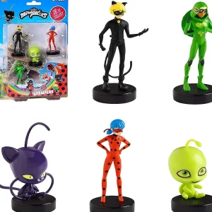 Oriental Trading Character Toys*Miraculous Ladybug Stamps 5Pk Cat Nior Party Favors Stampers Figure Set Pmi International