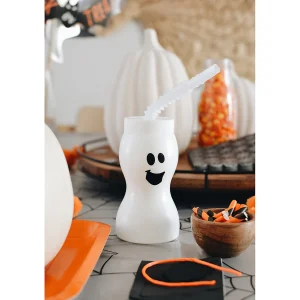 Molded Ghost Bpa-Free Plastic Cups With Lids & Straws - 12 Ct.<Oriental Trading Discount