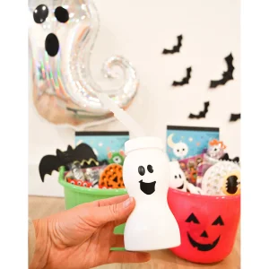 Molded Ghost Bpa-Free Plastic Cups With Lids & Straws - 12 Ct.<Oriental Trading Discount
