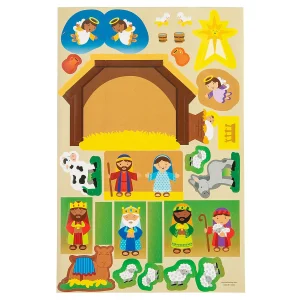 Oriental Trading Activity Books*Nativity Doorknob Hanger Sticker Scenes - 12 Pc.