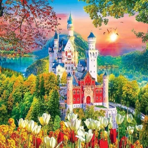 Oriental Trading Puzzles*Neuschwanstein Medieval Castle Germany 1000 Piece Kodak Premium Jigsaw Puzzle