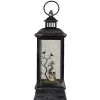 Northlight 11" Black And Brushed Silver Led Skull Head Halloween Snow Globe Lantern<Oriental Trading Hot