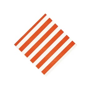 Orange Striped Beverage Napkins<Oriental Trading Online