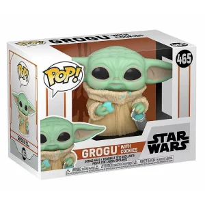 Oriental Trading Character Toys*2 Pack Funko Pop! Bobbleheads Luke Skywalker & Grogu With Cookies