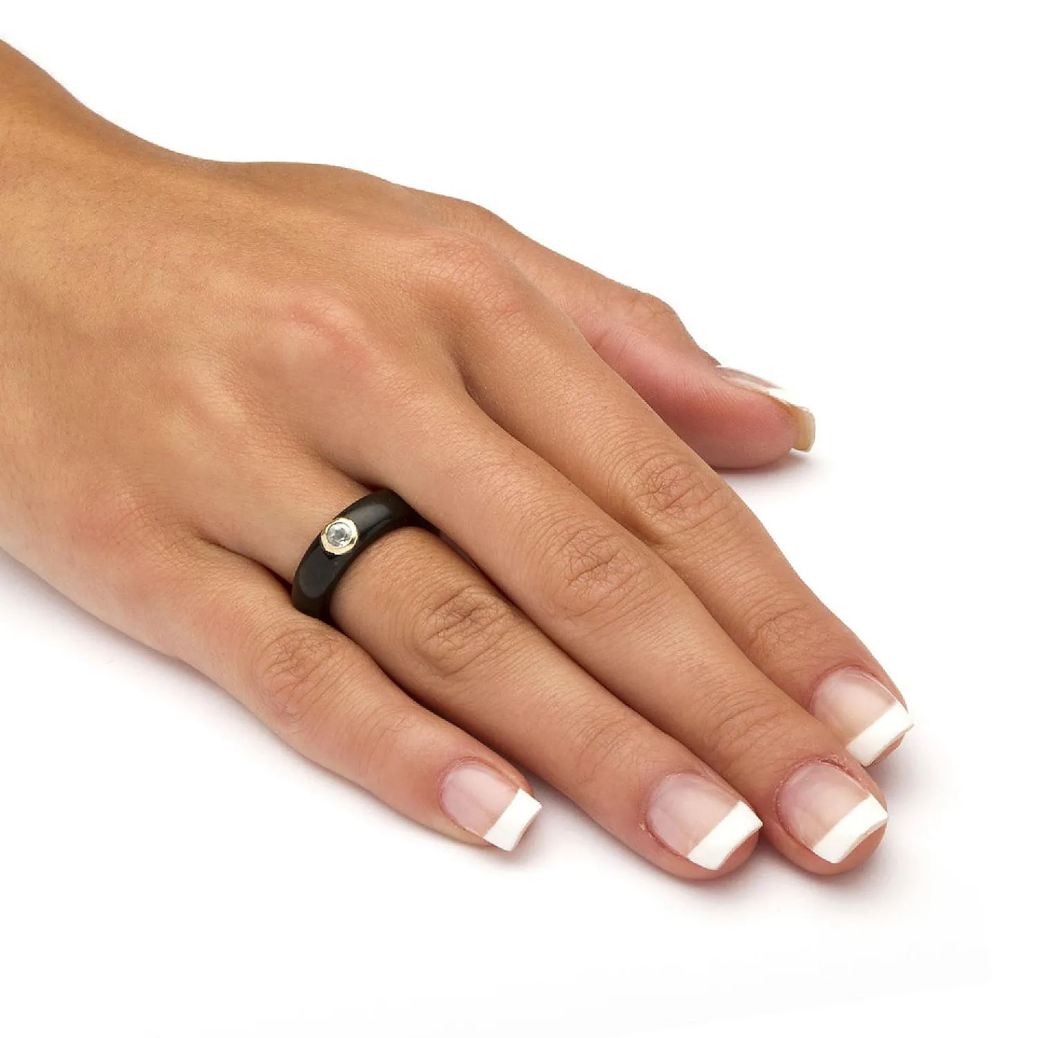 palmbeach_jewelry_k_yello_1-2.webp Oriental Trading Rings*Palmbeach Jewelry 10K Yellow Gold Round Genuine Topaz Black Genuine Jade Bezel Set Ring Sizes 5-10