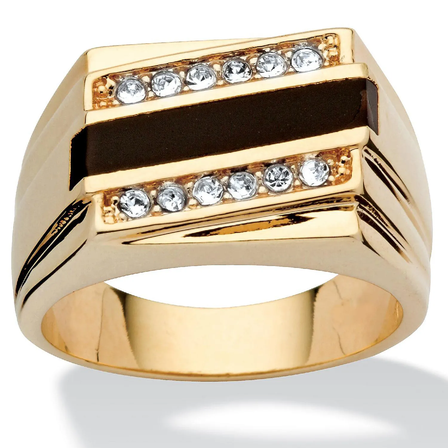 palmbeach_jewelry_mens_ye_0-3.webp Oriental Trading Rings*Palmbeach Jewelry Men's Yellow Gold-Plated Emerald Natural Black Onyx And Round Crystal Ring Sizes 8-13