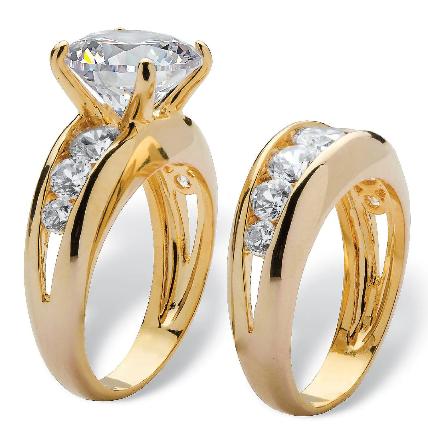 palmbeach_jewelry_yellow__1-10.webp Oriental Trading Rings*Palmbeach Jewelry Yellow Gold-Plated Round Cubic Zirconia Channel Set Bridal Ring Set Sizes 6-10