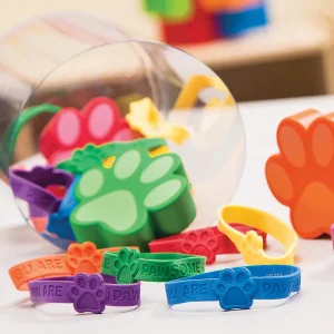 Oriental Trading Bracelets*Paw Print Rubber Bracelets - 24 Pc.