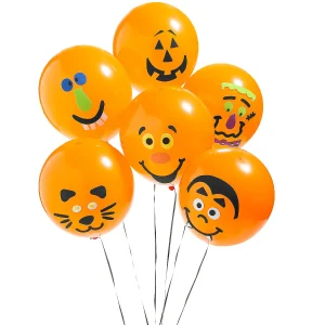 49 Pc. Halloween Pumpkin Balloon Decorating Craft Kit - Makes 24<Oriental Trading Best Sale