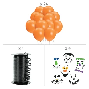 49 Pc. Halloween Pumpkin Balloon Decorating Craft Kit - Makes 24<Oriental Trading Best Sale