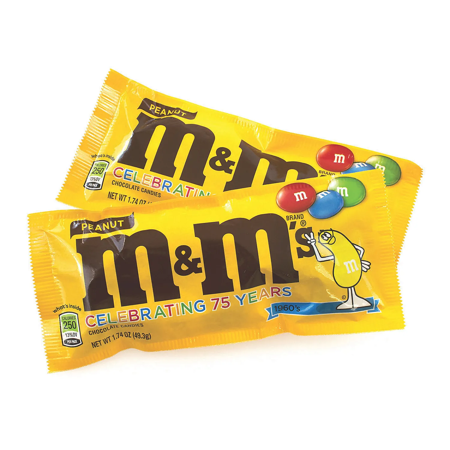 peanut_mms_full_size__oz__1.webp Peanut M&M's Full Size, 1.74 Oz Bag, 48 Count<Oriental Trading Cheap