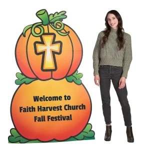 Personalized Christian Pumpkin Cardboard Cutout Stand-Up<Oriental Trading New
