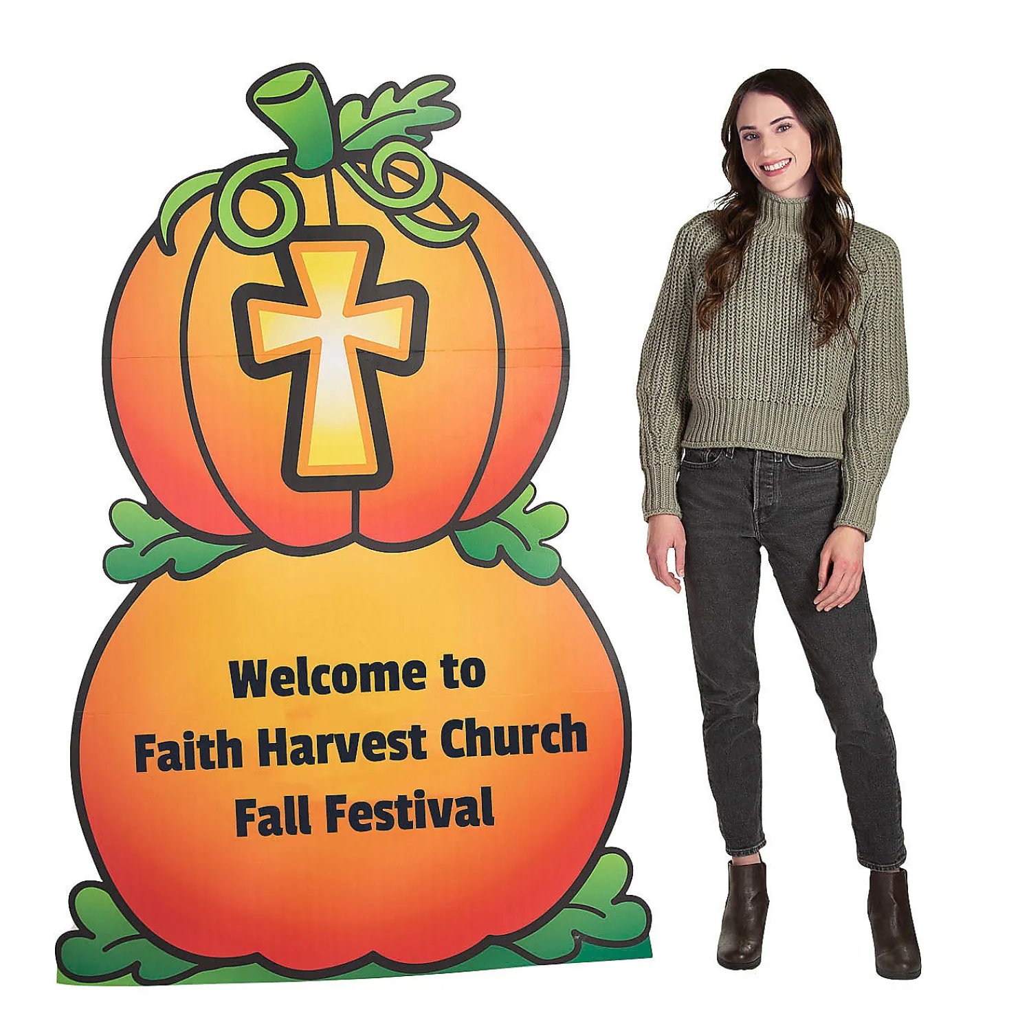 personalized_christian_pu_0.webp Personalized Christian Pumpkin Cardboard Cutout Stand-Up<Oriental Trading New