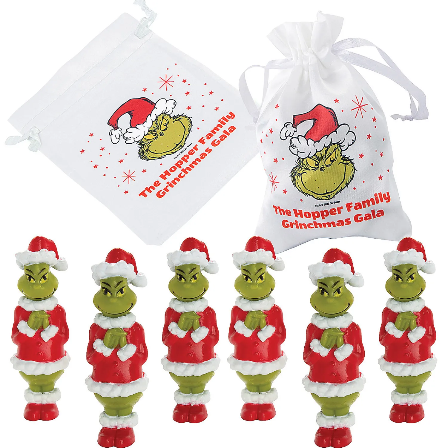 personalized_dr_seuss_the_0-1.webp Oriental Trading Character Toys*Personalized Dr. Seuss™ The Grinch Favor Bag & Toy Handout Kit For 24