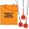 Personalized Halloween Tote Bag & Pumpkin Glow Necklace Kit For 48<Oriental Trading Discount