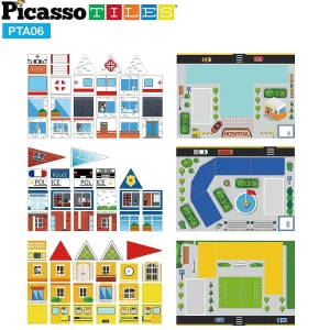 Oriental Trading Building Blocks*Picassotiles - 80Pc School, Hospital, And Police Station Theme Set Pta06