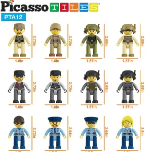Oriental Trading Character Toys*Picassotiles 12 Piece Law Enforcement Character Figure Set