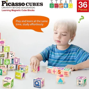 Oriental Trading Building Blocks*Picassotiles 36 Piece Letter & Alphabet Magnetic Cubes