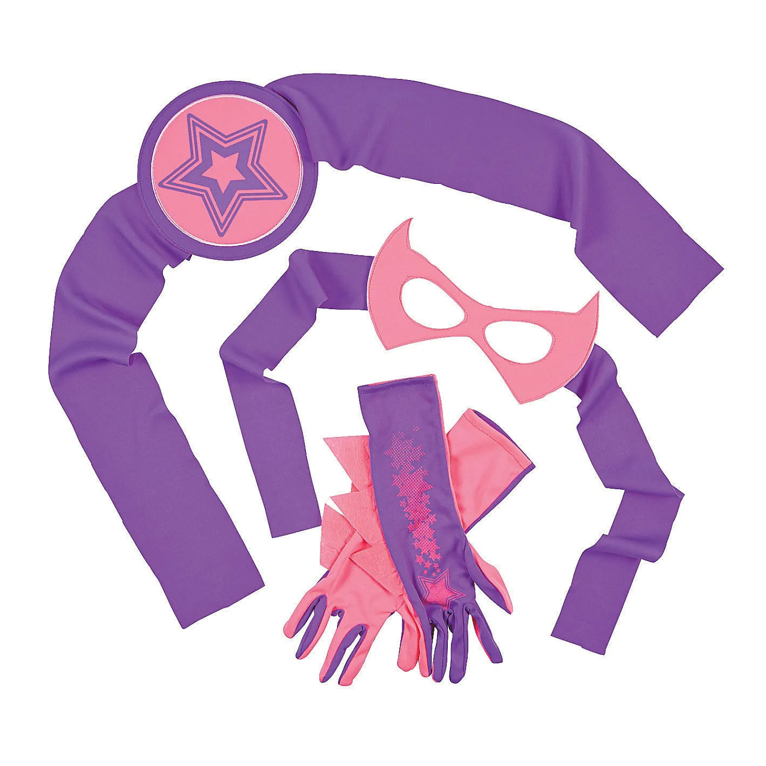 pink__purple_superhero_ac_2.webp Oriental Trading Pretend Play*Pink & Purple Superhero Accessories - 4 Pc.