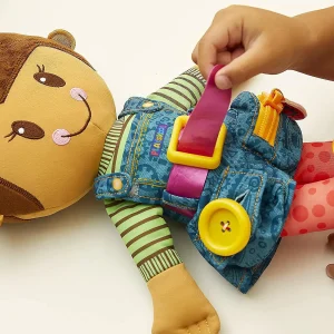 Oriental Trading Pretend Play*Playskool Dressy Kids Girl Doll Brunette Toddler Practice Zipper Dressed Hasbro