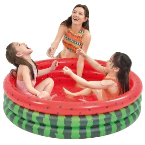 Pool Central 47" Inflatable Round 3 Ring Watermelon Kiddie Swimming Pool<Oriental Trading Store