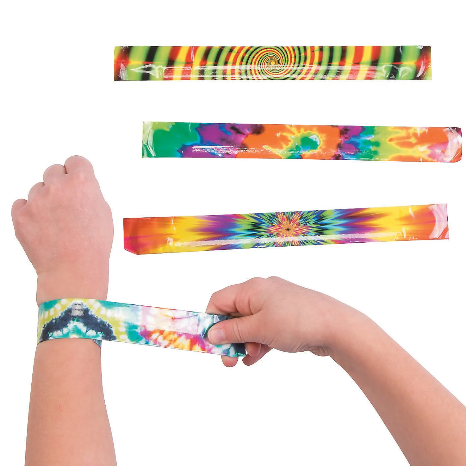 psychedelic_tiedye_slap_b_0.webp Oriental Trading Bracelets*Psychedelic Tie-Dye Slap Bracelets - 12 Pc.