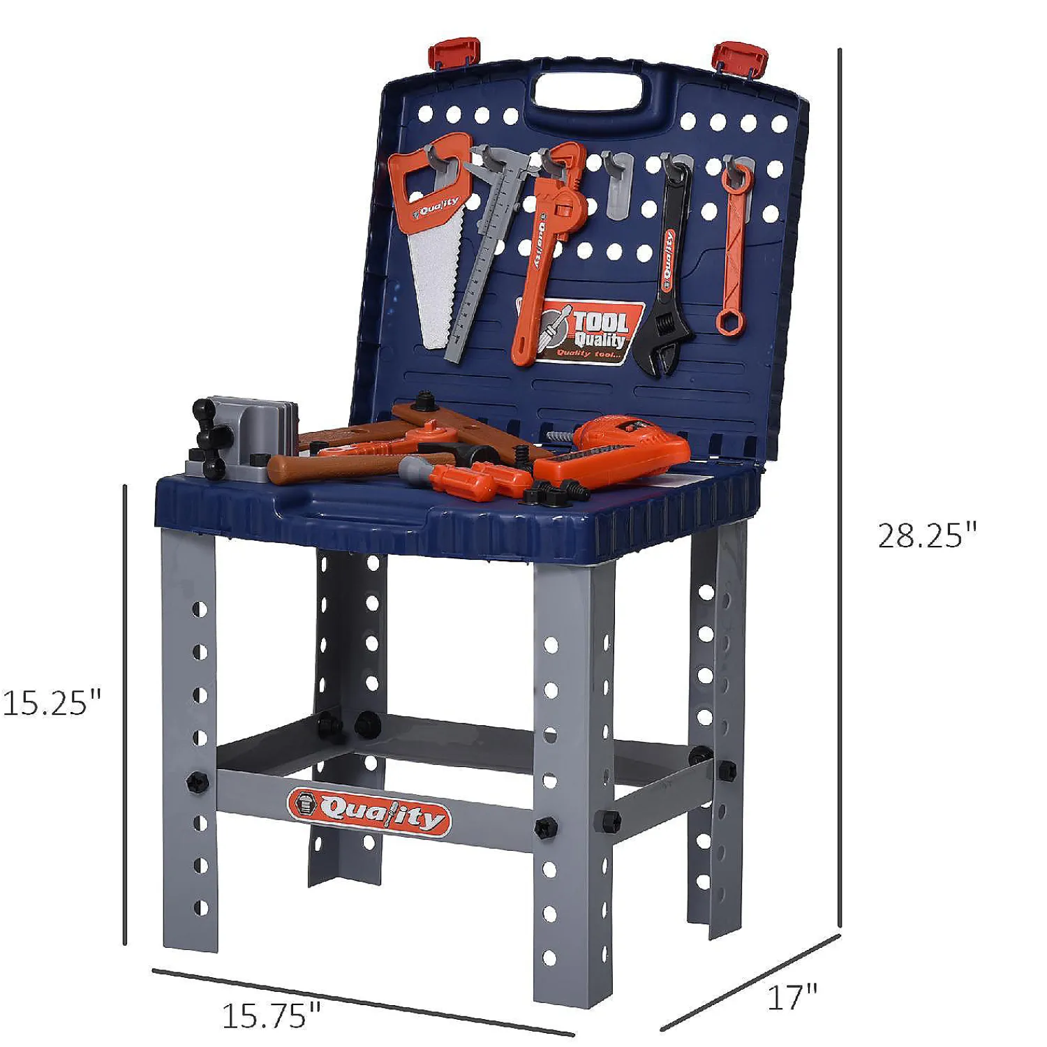 qaba__pcs_kids_pretend_se_3.webp Oriental Trading Pretend Play*Qaba 68 Pcs Kids Pretend Series Workbench Toy Tool Play Set With Realistic Tools And Electric Drill Educational Gift For Toddler Children 3 To 6 Years Old