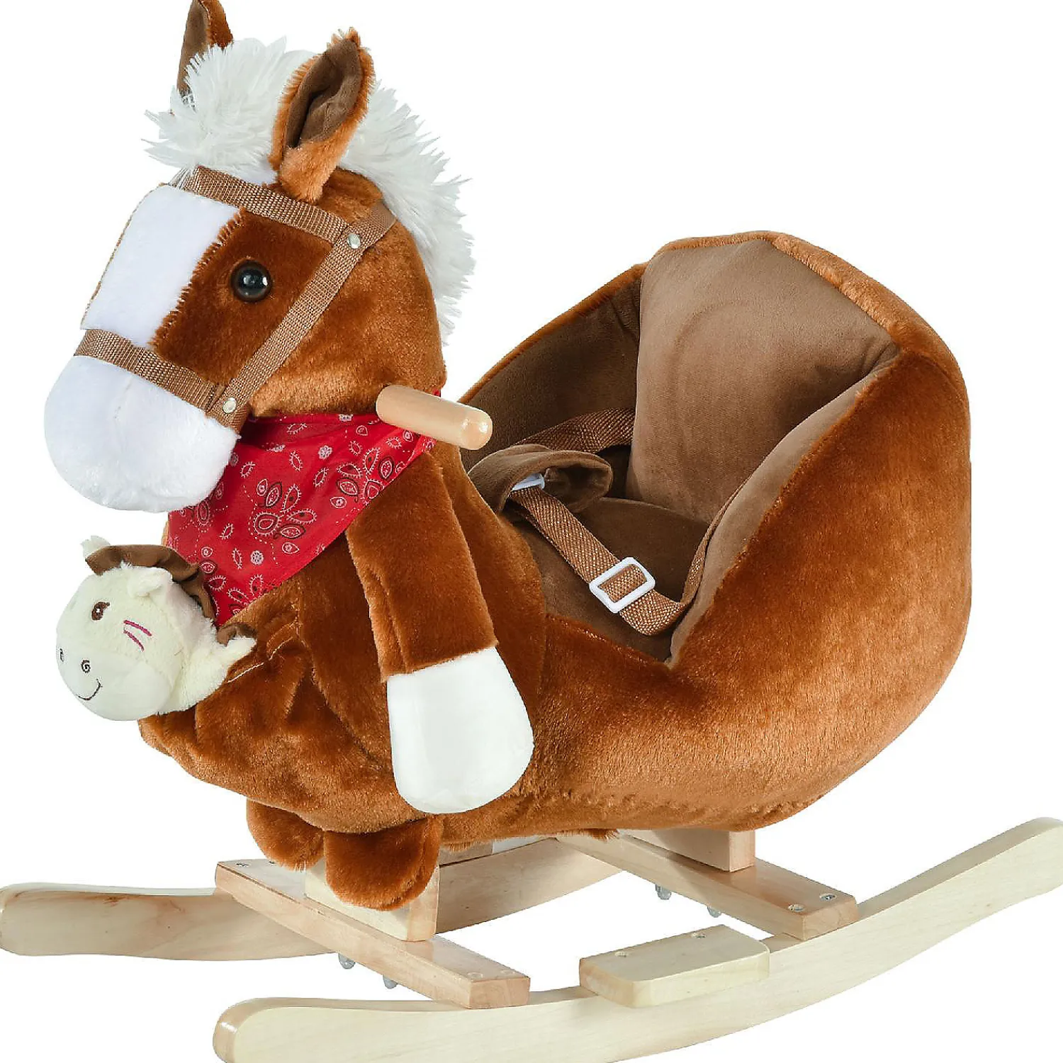 qaba_rocking_horse_plush__1.webp Qaba Rocking Horse Plush W/Music 18-36Mo Brown<Oriental Trading Best Sale
