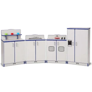 Oriental Trading Play Sets*Rainbow Accents Culinary Creations Kitchen Refrigerator - Blue