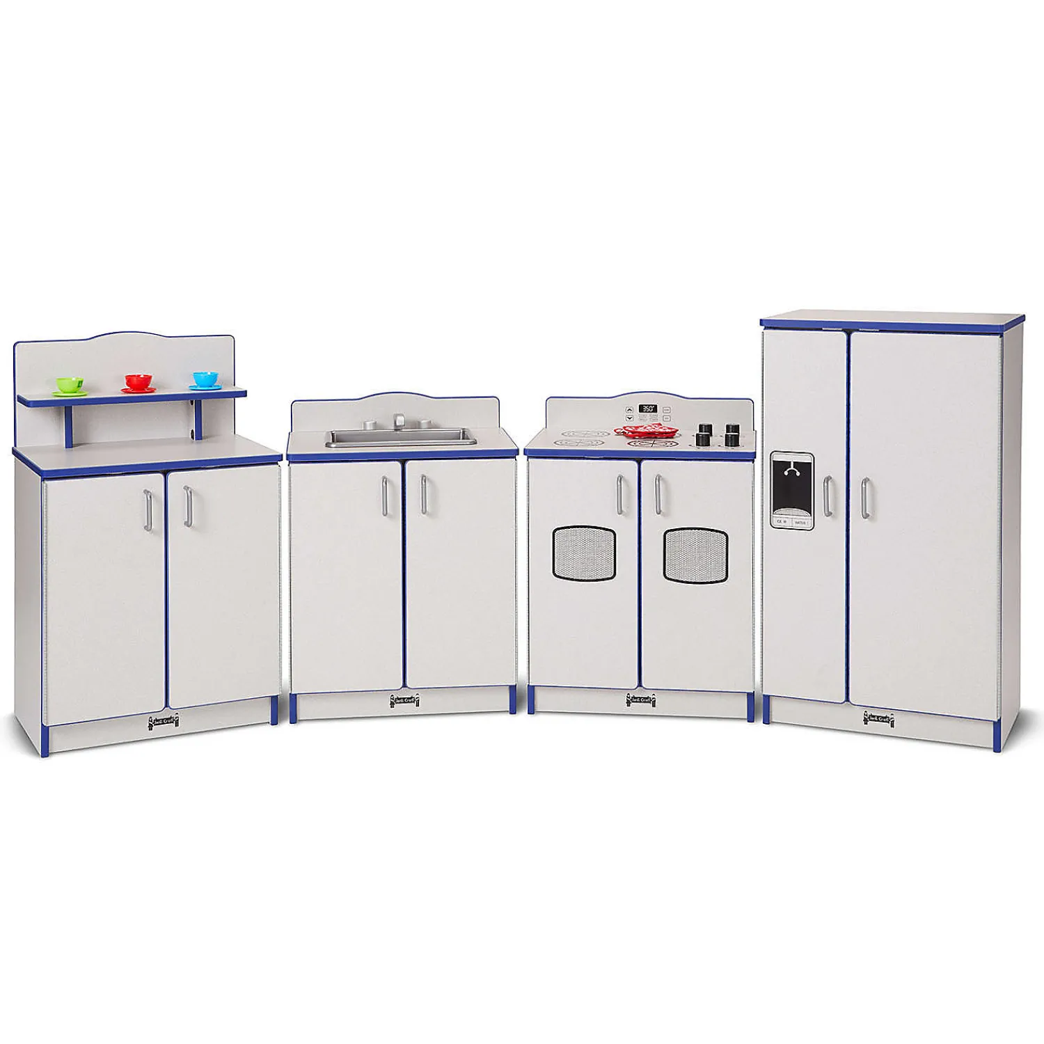 rainbow_accents_culinary__2-6.webp Oriental Trading Play Sets*Rainbow Accents Culinary Creations Kitchen Refrigerator - Blue