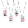 Oriental Trading Necklaces*Red Ribbon Week Dog Tag Necklaces - 12 Pc.