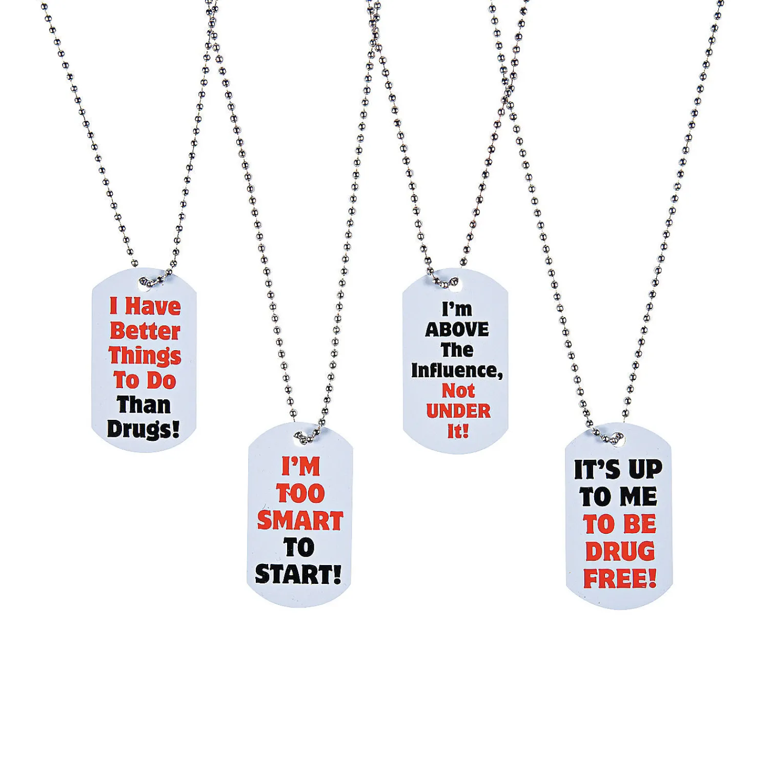 red_ribbon_week_dog_tag_n_0.webp Oriental Trading Necklaces*Red Ribbon Week Dog Tag Necklaces - 12 Pc.