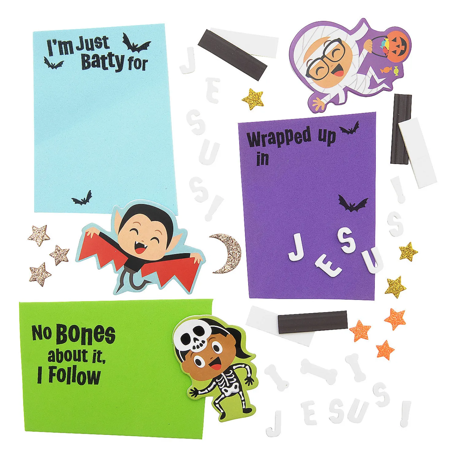 religious_halloween_littl_1.webp Religious Halloween Little Boolievers Magnet Craft Kit - Makes 12<Oriental Trading Cheap
