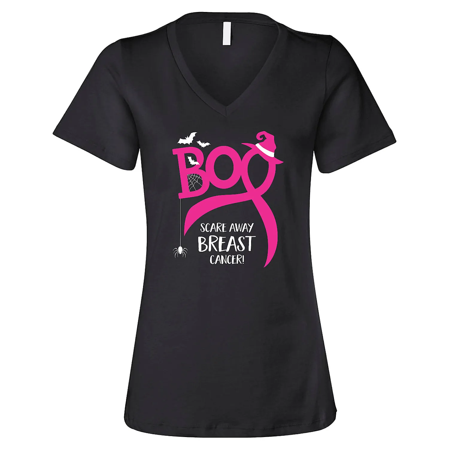 scare_away_breast_cancer__0.webp Scare Away Breast Cancer Women's T-Shirt<Oriental Trading Discount
