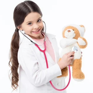 Oriental Trading Pretend Play*Skeleteen Pink Doctor's Stethoscope Toy - Doctor Or Nurse Pretend Play Costume Accessories And Prop Toys For Kids - 1 Piece